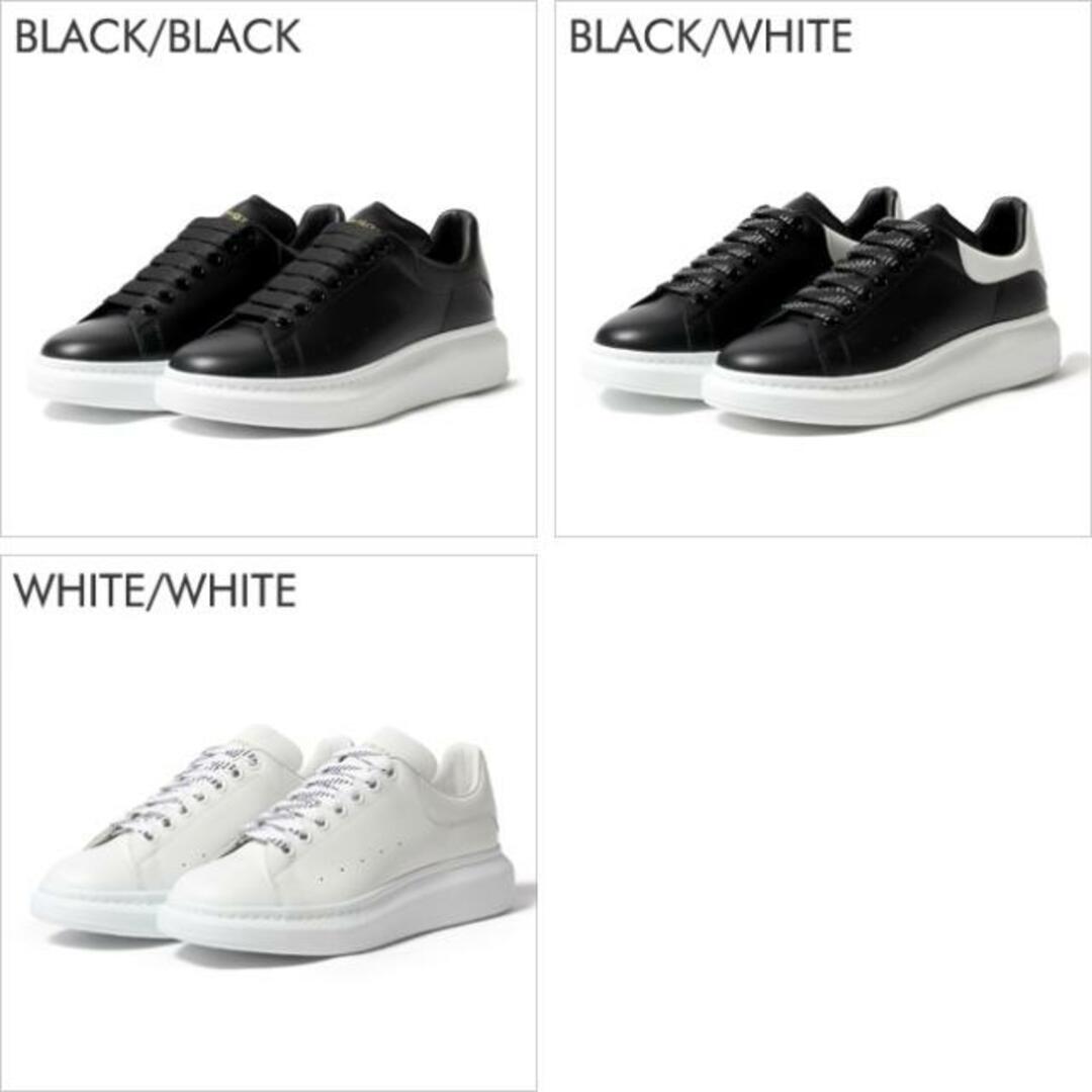 【新品未使用】 ALEXANDER McQUEEN アレキサンダー マックイーン OVERSIZED SNEAKER オーバーサイズドスニーカー シューズ レザー 553680WHGP5 【42H（約28.5cm）/BLACK/WHITE】