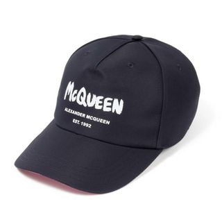 アレキサンダーマックイーン(Alexander McQueen)の【新品未使用】 ALEXANDER McQUEEN アレキサンダー マックイーン 帽子 グラフィティ ベースボール キャップ 6677784404Q 【Lサイズ/NAVY/PINK】(キャップ)