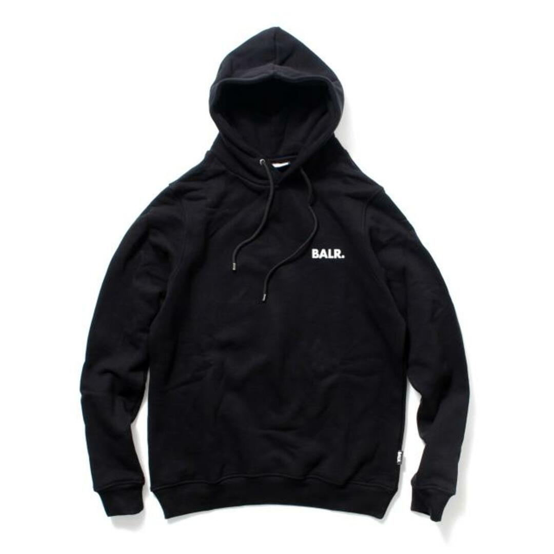 【新品未使用】 ボーラー BALR. パーカー BRAND STRAIGHT SMALL LOGO HOODIE JETBLACK B12611018 【Sサイズ/BLACK】