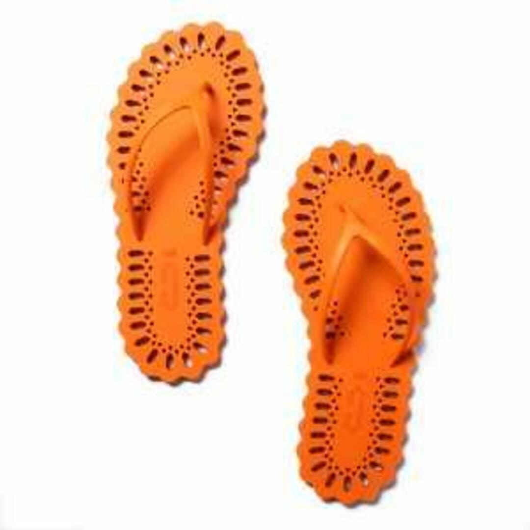 【新品未使用】 カルロッタレイ CARLOTHA RAY サンダル THONG FLIP FLOP EDGE 天然ゴム CT34004 【サイズ39/40(24.5?25.5cm)/ORANGE】