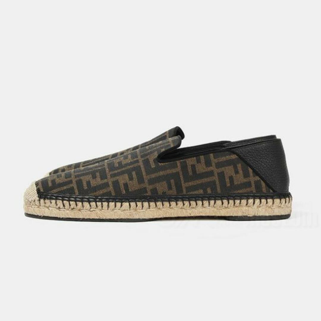 【新品未使用】 FENDI フェンディ Embroidered fabric espadrilles エスパドリーユ シューズ 靴 7P1359AAWB 【7.5：約26.5cm/TABACCO】