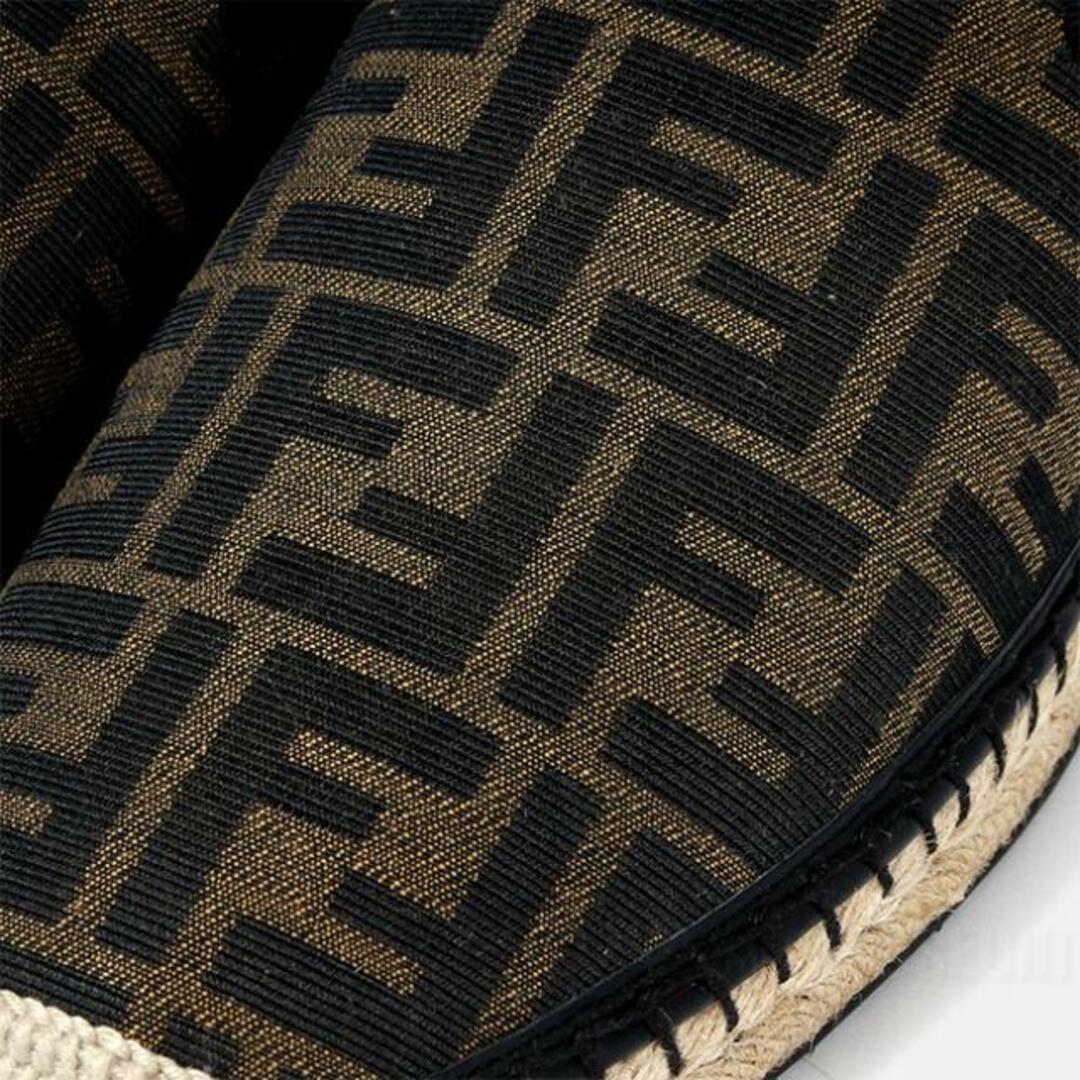 FENDI(フェンディ)の【新品未使用】 FENDI フェンディ Embroidered fabric espadrilles エスパドリーユ シューズ 靴 7P1359AAWB 【7.5：約26.5cm/TABACCO】 メンズの靴/シューズ(スリッポン/モカシン)の商品写真