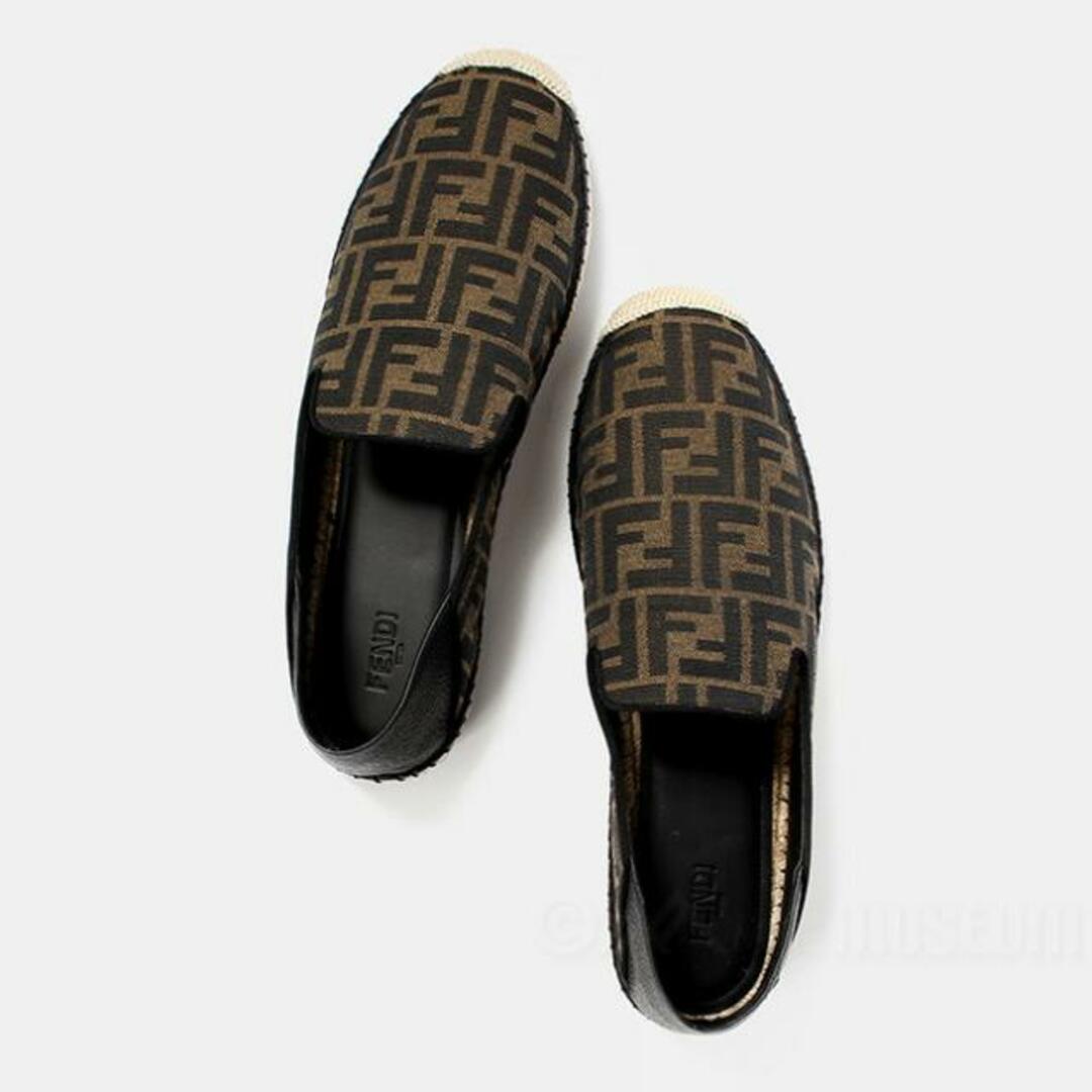 FENDI(フェンディ)の【新品未使用】 FENDI フェンディ Embroidered fabric espadrilles エスパドリーユ シューズ 靴 7P1359AAWB 【8：約27cm/TABACCO】 メンズの靴/シューズ(スリッポン/モカシン)の商品写真