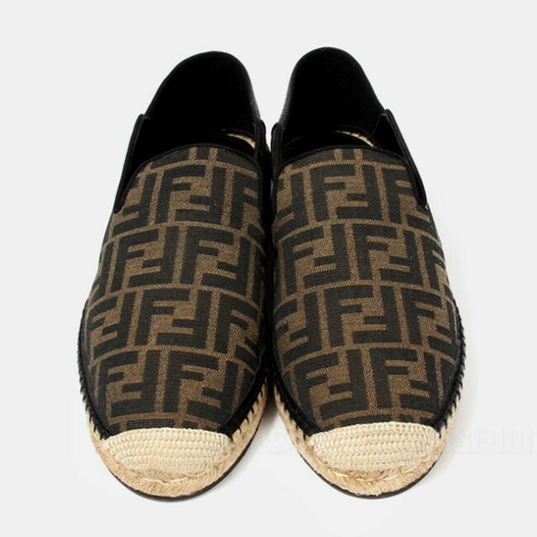 FENDI(フェンディ)の【新品未使用】 FENDI フェンディ Embroidered fabric espadrilles エスパドリーユ シューズ 靴 7P1359AAWB 【8.5：約27.5cm/TABACCO】 メンズの靴/シューズ(スリッポン/モカシン)の商品写真