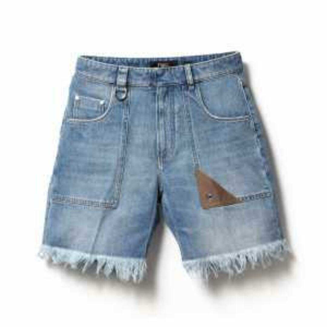 【新品未使用】 FENDI フェンディ Bermudas バミューダパンツ デニム ハーフパンツ Denim shorts FLP307AN4W 【サイズ31/DARK BLUE】