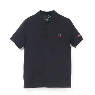 フレッドペリー(FRED PERRY)の【新品未使用】 FRED PERRY フレッド ペリー ポロシャツ RAF SIMONS PRINTED SLEEVE POLO SHIRT SM4200 【XSサイズ/BLACK】(ポロシャツ)