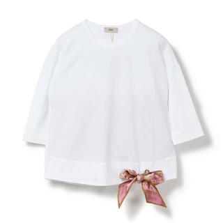 ヘルノ(HERNO)の【新品未使用】 HERNO ヘルノ Tシャツ BUBBLE スカーフ SUPERFINE COTTO JG000189D52003 【サイズ40/WHITE】(Tシャツ(半袖/袖なし))