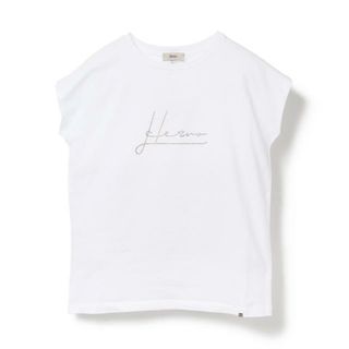 【新品未使用】 HERNO ヘルノ トップス シャツ カットソー キモノスリーブインターロックジャージーT フレンチスリーブ コットン JG000180D52009 【サイズ44/WHITE】