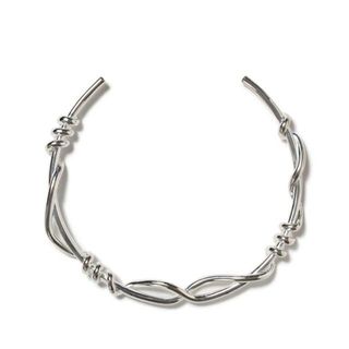 【新品未使用】 JIL SANDER ジルサンダー Necklace ネックレス ブラス J11UU0022J12021 【Sサイズ/PALLADIUM+CRYSTAL】