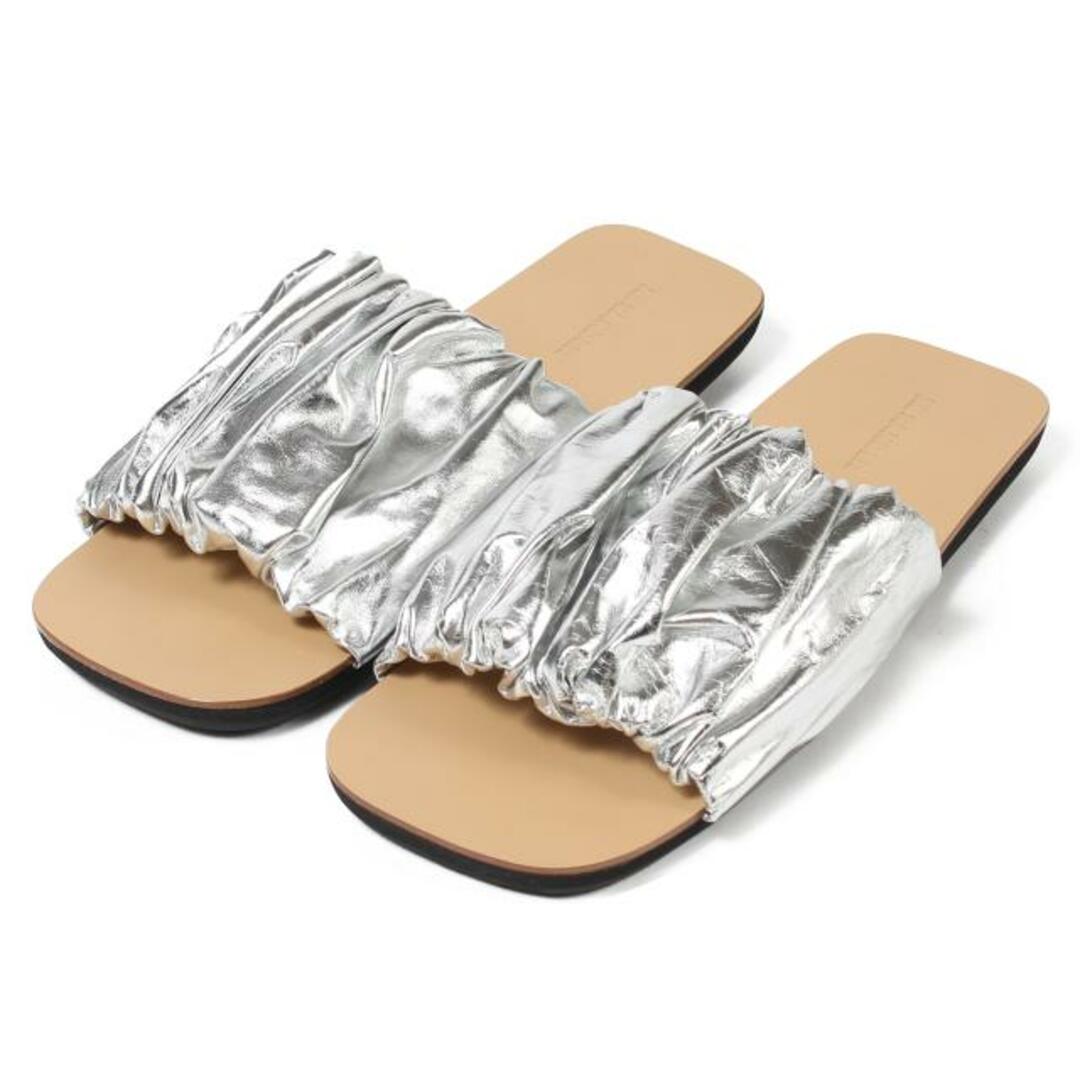 サイズ単位【新品未使用】 JIL SANDER ジルサンダー Flat Sandals サンダル レザー J15WP0077P3846 【35：22cm/SILVER MOON】