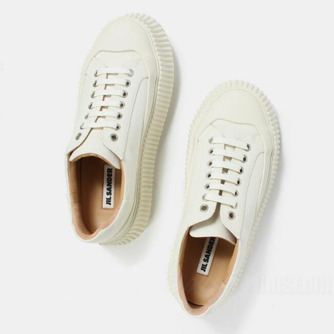 Jil Sander(ジルサンダー)の【新品未使用】 JIL SANDER ジルサンダー Sneakers スニーカー シューズ レザー J15WS0002P2965 【37：23.5cm/CLOUD】 レディースの靴/シューズ(スニーカー)の商品写真