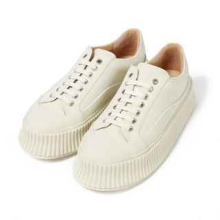 JIL SANDER 白レザースニーカー　37サイズ