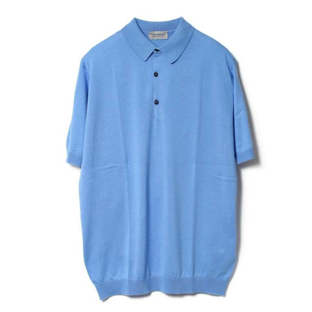 cmSサイズ【新品未使用】 JOHN SMEDLEY ジョンスメドレー ポロシャツ 半袖 ADRIAN SHIRT SS シーアイランドコットン 12115 【L/CONEFLOWER BLUE】