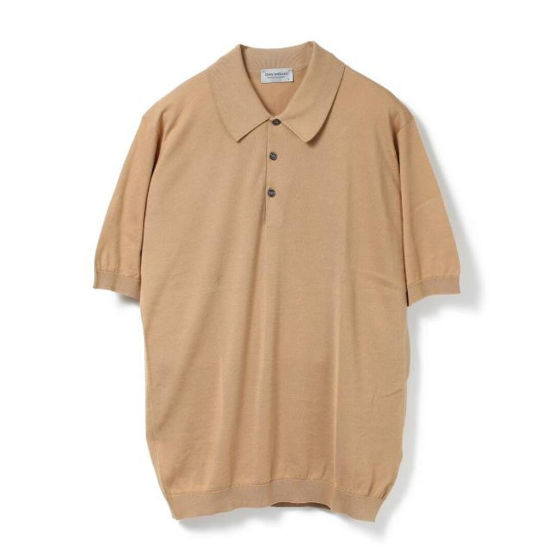 【新品未使用】 JOHN SMEDLEY ジョンスメドレー ISIS 半袖 ニット ポロシャツ コットン 【Lサイズ/LIGHT CAMEL】cmS