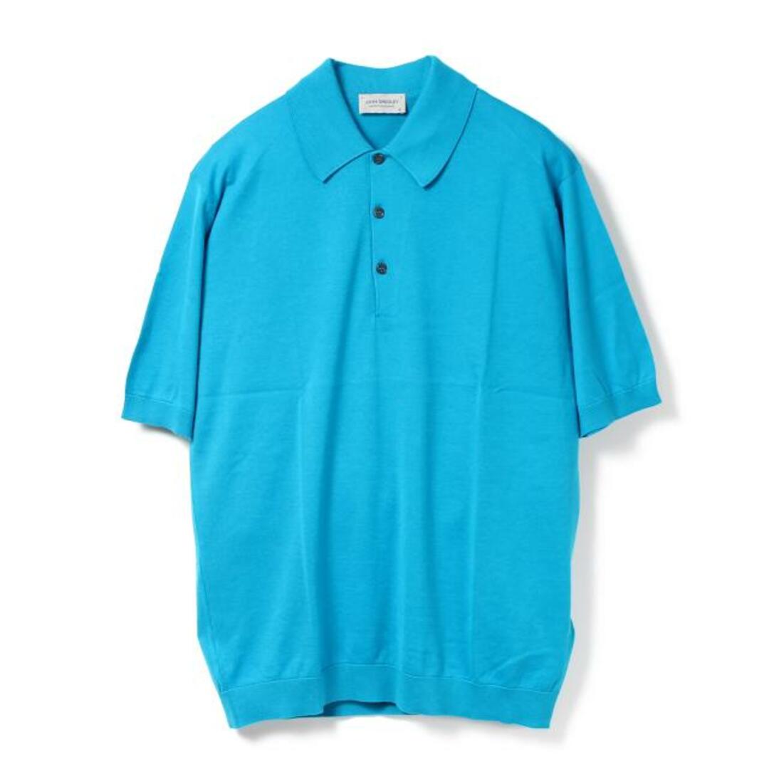 【新品未使用】 JOHN SMEDLEY ジョンスメドレー ISIS 半袖 ニット ポロシャツ コットン 【Lサイズ/SKIPPER BLUE】