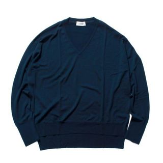 【新品未使用】 JOHN SMEDLEY ジョンスメドレー ニット セーター ウール RIDLAY 【Sサイズ/MIDNIGHT】