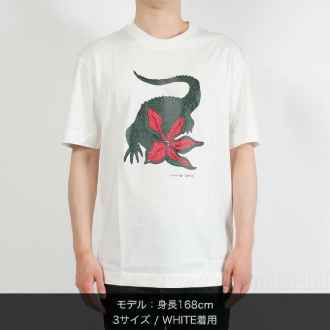 【新品未使用】 Lacoste x Netflix ラコステ＆ネットフリックス Tシャツ ストレンジャーシングス アレンジワニロゴT 半袖 コットン TH8462 【2/WHITE】 1