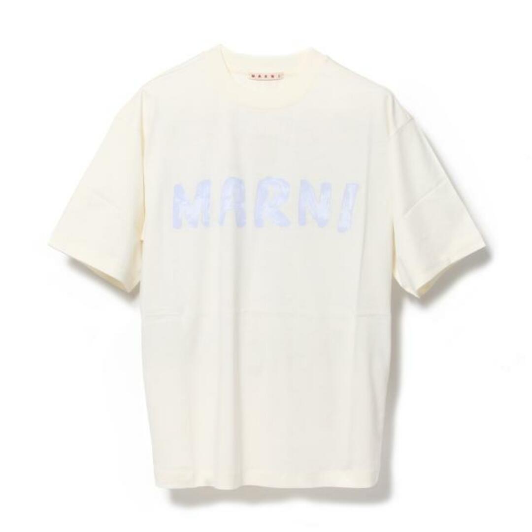 カラーPEARLその他【新品未使用】 MARNI マルニ Tシャツ ロゴT ホワイト ロゴ入りオーガニックコットン製T THJET49EPH USCS11 【サイズ36/PEARL】