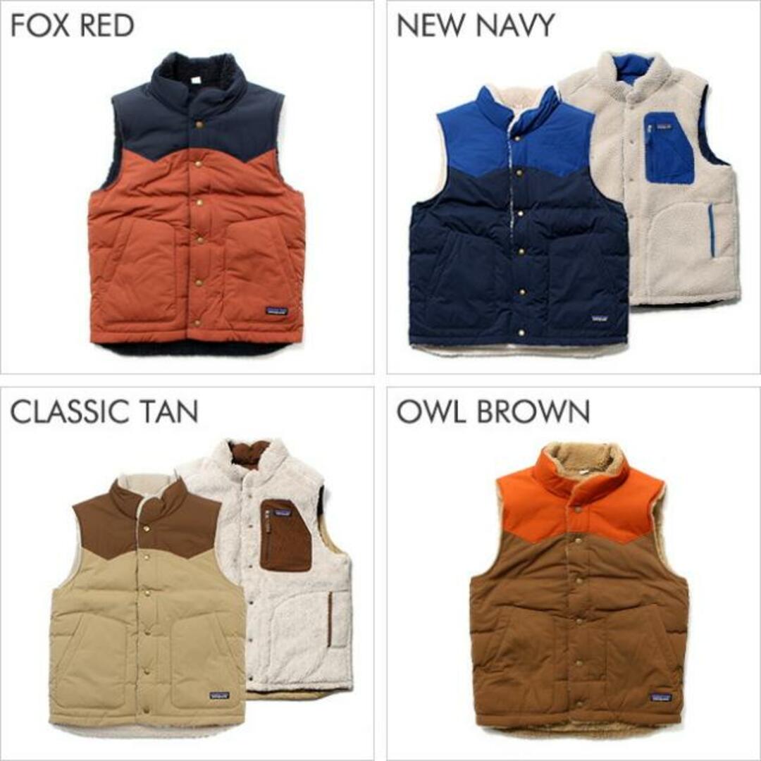 【新品未使用】 patagonia パタゴニア リバーシブル ビビー ダウンベスト MENS REVERSIBLE BIVY DOWN VEST 裏ボア 27588 【Sサイズ/OAR TAN】