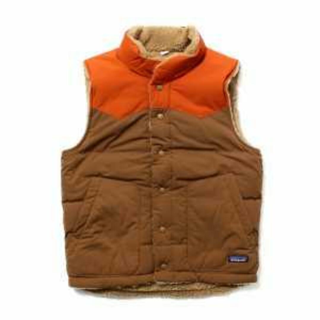 【新品未使用】 patagonia パタゴニア リバーシブル ビビー ダウンベスト MENS REVERSIBLE BIVY DOWN VEST 裏ボア 27588 【Sサイズ/OWL BROWN】