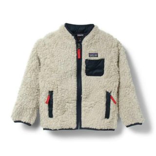 パタゴニア(patagonia)の【新品未使用】 patagonia パタゴニア ベビー キッズ ジャケット 防寒 高機能 BABY RETRO-X JKT 61025 【3T（3歳）/NATURAL W/NEWNAVY】(ジャケット/上着)