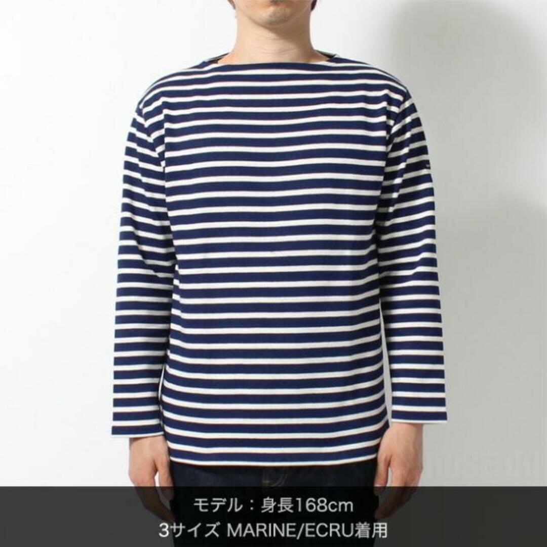 【新品未使用】 セントジェームス SAINT JAMES Tシャツ カットソー 長袖 GUILDO R A コットン 2501 【サイズ0/ECRU/MARINE】