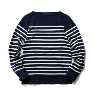 セントジェームス(SAINT JAMES)の【新品未使用】 セントジェームス SAINT JAMES Tシャツ カットソー 長袖 NAVAL コットン 2691 【Mサイズ/MARINE/NEIGE】(Tシャツ/カットソー(半袖/袖なし))