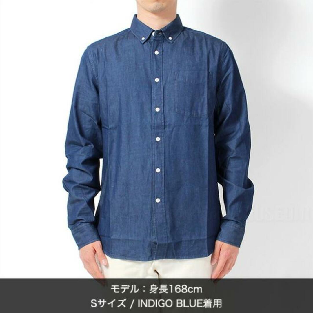 【新品未使用】 サタデーズサーフニューヨークシティー SATURDAYS NYC シャツ 長袖 Crosby Denim コットン AA0020CR01 【Sサイズ/INDIGO BLUE】