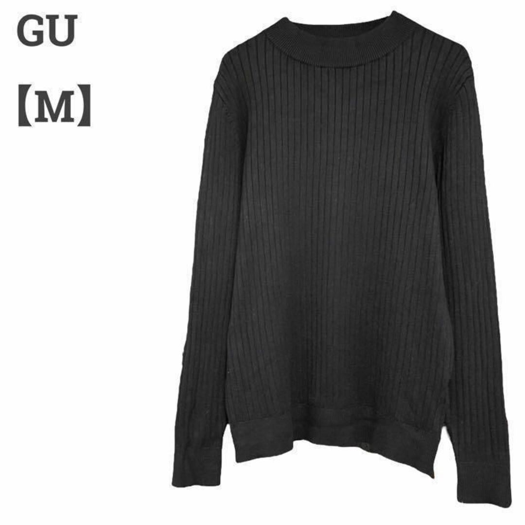 GU(ジーユー)のジーユー レディース【M】カットソー♡レーヨン混 カジュアル♡伸縮性 黒 レディースのトップス(カットソー(長袖/七分))の商品写真