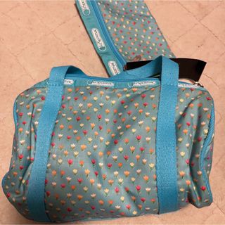 レスポートサック(LeSportsac)のレスポートサック バーレルバッグ  ブルー  ポーチ付き(ハンドバッグ)