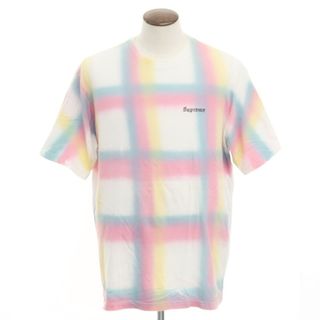 シュプリーム(Supreme)の【中古】シュプリーム Supreme 2020年春夏 Sprayed Plaid S/S TOP スプレーチェック 半袖Ｔシャツ ホワイトxピンク【サイズXL】【メンズ】(Tシャツ/カットソー(半袖/袖なし))