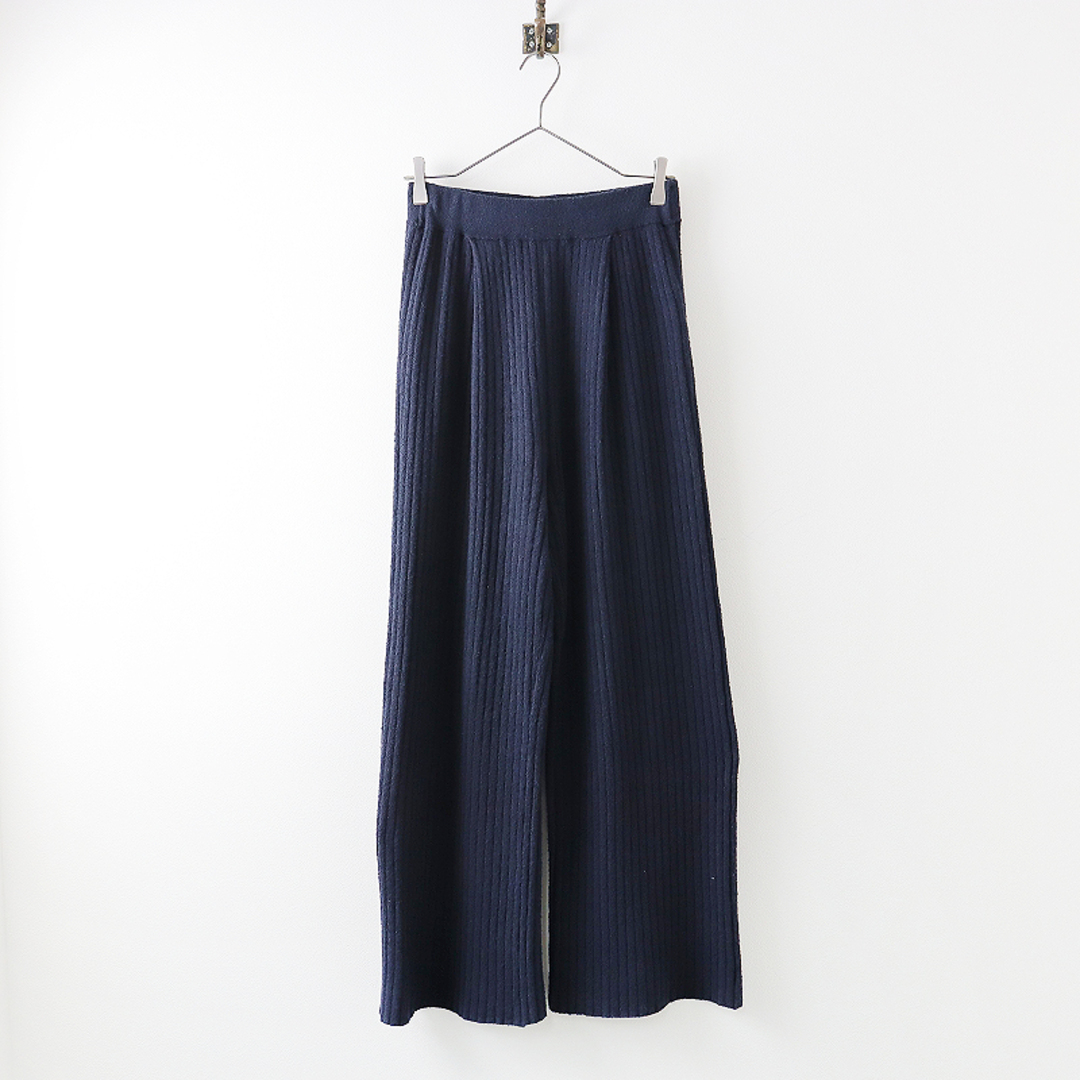 2023SS MUSE de Deuxieme classe ドゥーズィエムクラス Ringirin RIB パンツ 36/ネイビー ボトムス リブ タック 【2400013446310】 Deuxieme Classe ドゥーズィエムクラス Rib パンツネイビー
