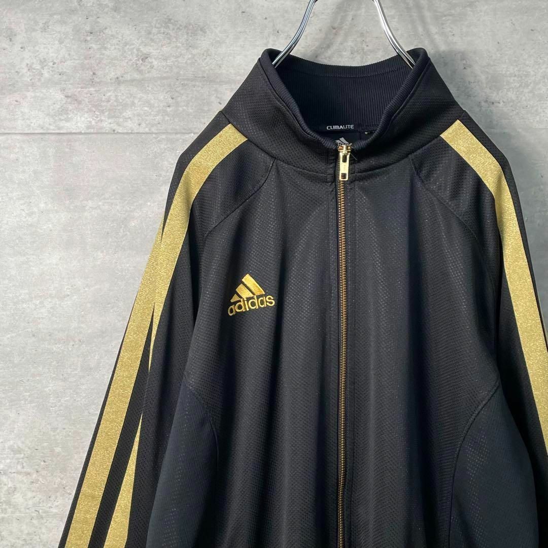 adidas(アディダス)のadidas　トラックジャケット　ブラック　ゴールド　climalite メンズのトップス(ジャージ)の商品写真