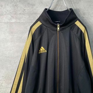 アディダス(adidas)のadidas　トラックジャケット　ブラック　ゴールド　climalite(ジャージ)