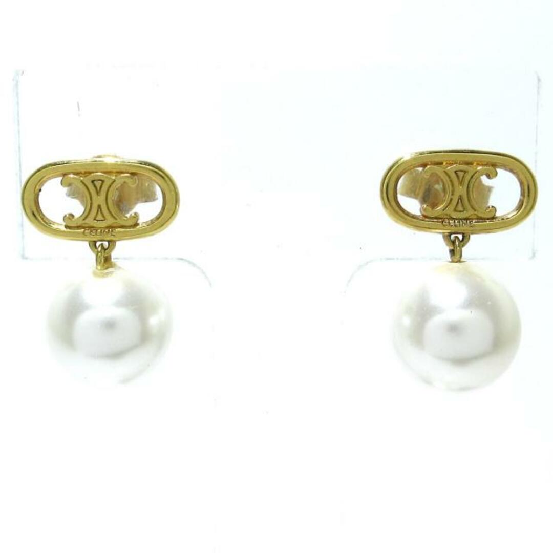 セリーヌ ピアス 金属素材×フェイクパール | minneapolisssl.com