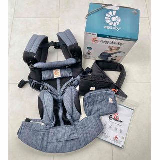 エルゴベビー(Ergobaby)の【美品♪】 ergobaby オムニ360 クールエア インディゴ OMNI(抱っこひも/おんぶひも)