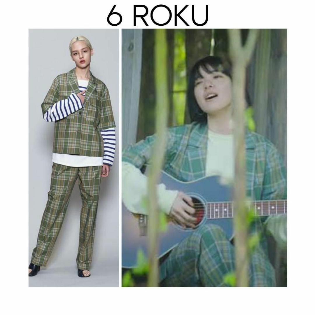 3/4まで限定値下げ!6(ROKU)CHECK SET UP JACKET-