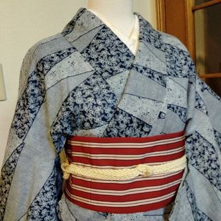 訪問着 京友禅 丹後ちりめん エ霞文様 裏葉柳色 未仕立て 難有り 在庫