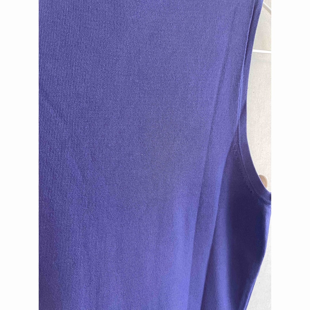 ノースリーブ ワンピース レディースS 青紫 ブルーパープル レーヨン レディースのワンピース(ひざ丈ワンピース)の商品写真