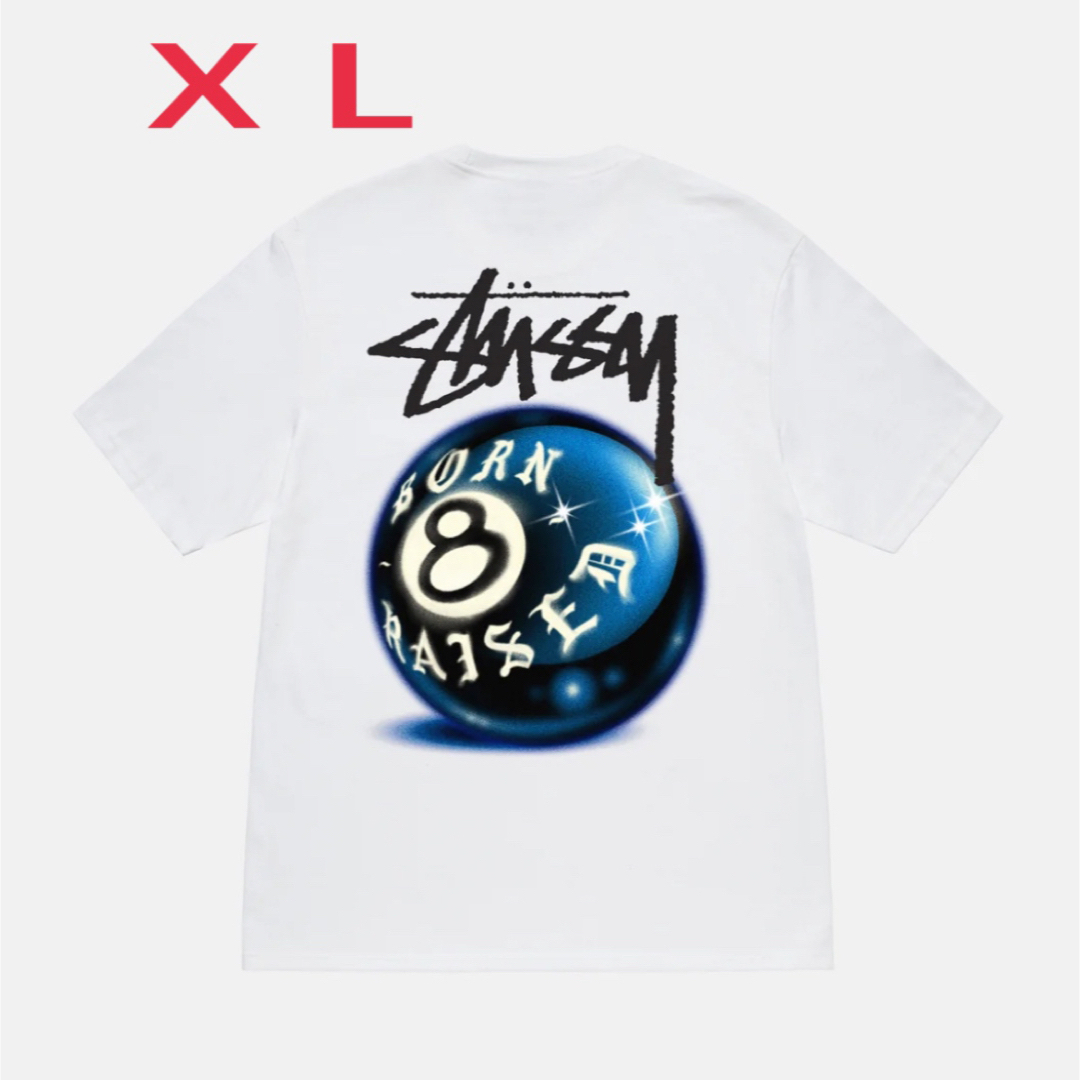 STÜSSY & BORN X RAISED 8 BALL TEE  X L