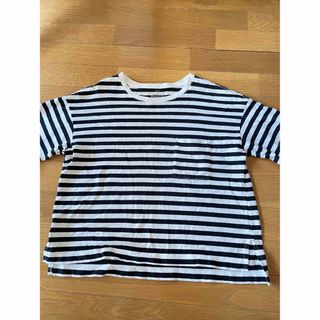 ムジルシリョウヒン(MUJI (無印良品))の無印良品　半袖　ボーダーTシャツ　M L(Tシャツ(半袖/袖なし))