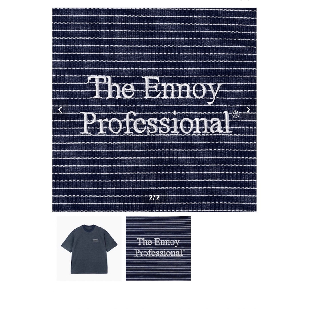 1LDK SELECT - ennoy エンノイ ボーダーT ネイビー Mサイズ Navy 新品