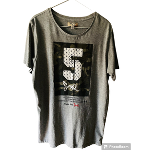 トリプルファイブソウル(555SOUL)のTシャツ　triple five soul  グレー　XL(Tシャツ/カットソー(半袖/袖なし))