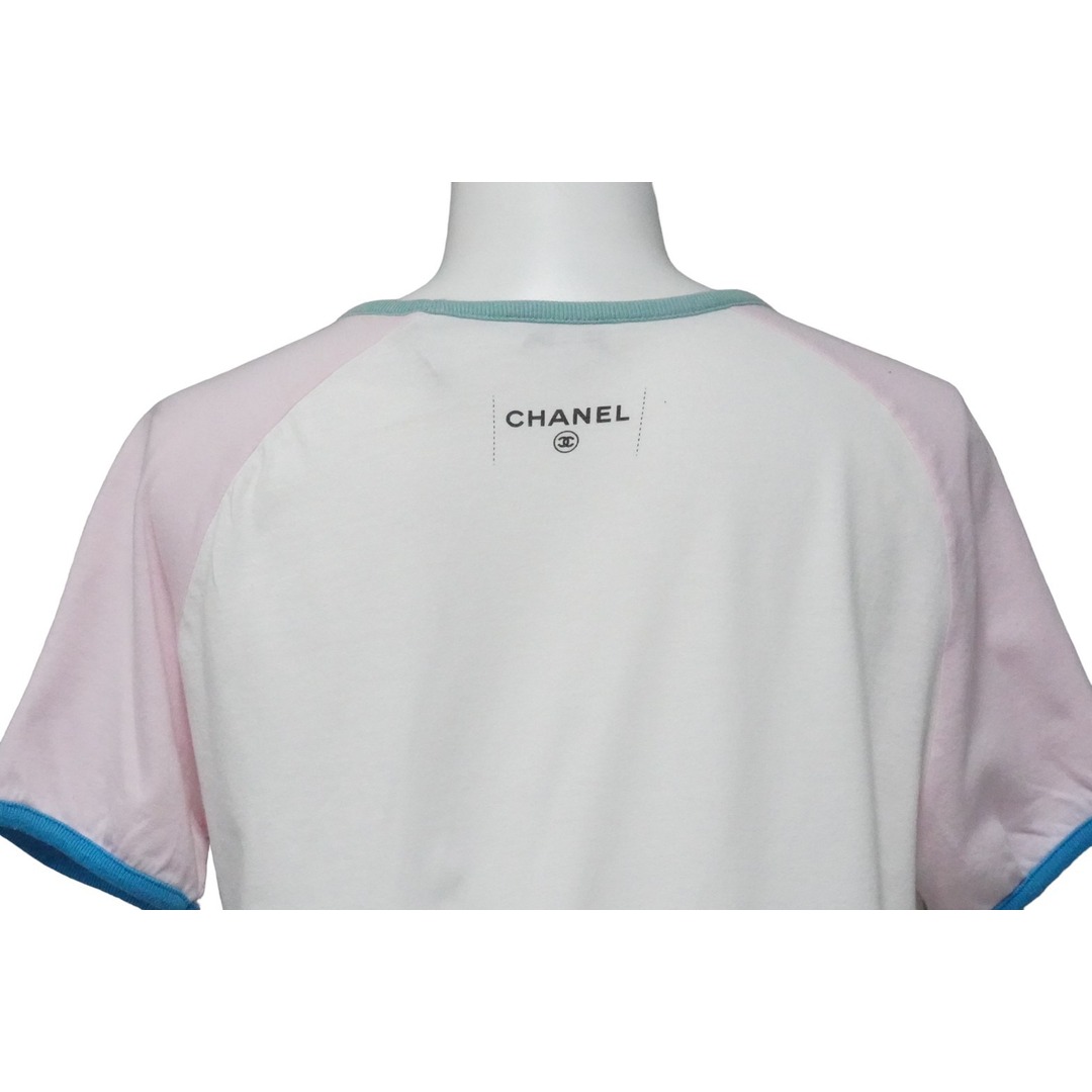 CHANEL  シャネルマークボタン　ツイードtシャツ　38サイズ