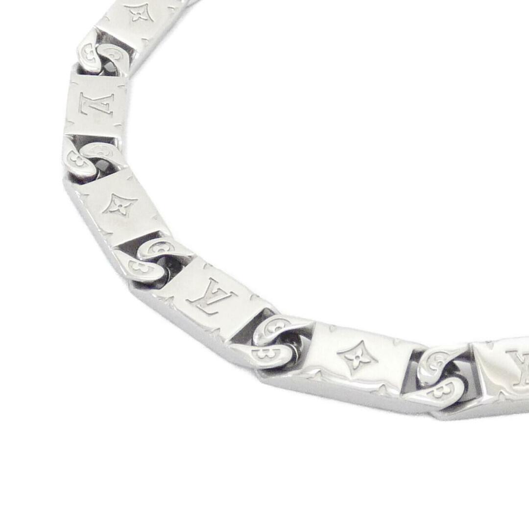 Louis Vuitton Jonc Monogram M64839 Metal Bangle Silver