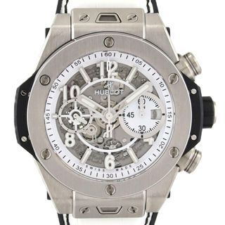 ウブロ(HUBLOT)のウブロ ビッグバンウニコブラック&ホワイト TI JAPAN LIMITED 421.NX.2010.LR.JPN TI 自動巻(腕時計(アナログ))