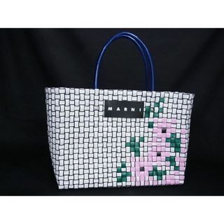 マルニ(Marni)の■新品同様■ MARNI マルニ フラワーカフェ ピクニック PVC トート ハンドバッグ レディース ホワイト系×ピンク系 AN9861 (その他)