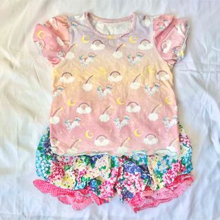 フェフェ(fafa)の美品♡ fafa フェフェ 120cm セットアップ  Tシャツ カボチャパンツ(Tシャツ/カットソー)