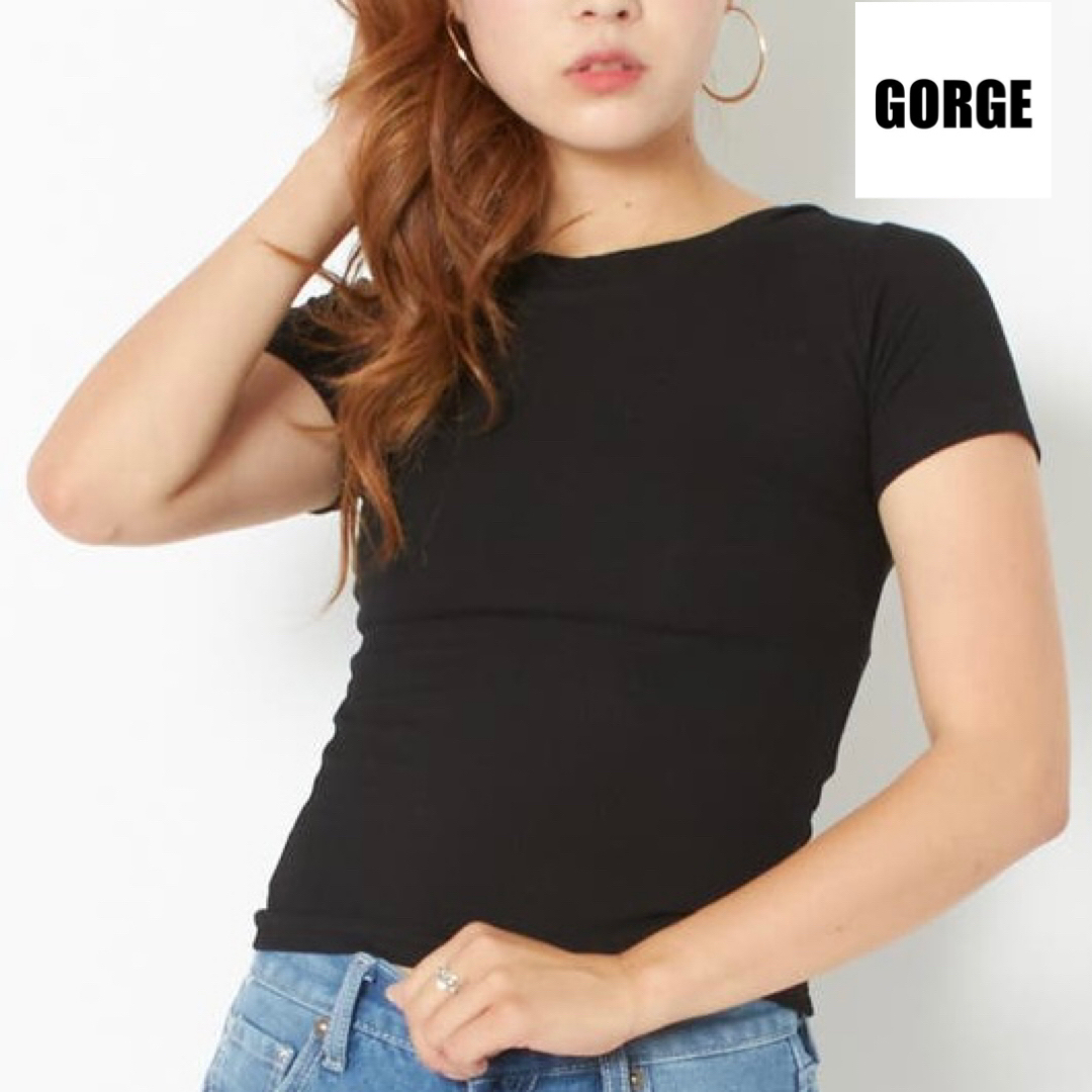 GORGE(ゴージ)の◆ 未使用!! GORGE (ゴージ) スクエアネック クロス トップス レディースのトップス(カットソー(半袖/袖なし))の商品写真