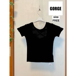 ゴージ(GORGE)の◆ 未使用!! GORGE (ゴージ) スクエアネック クロス トップス(カットソー(半袖/袖なし))